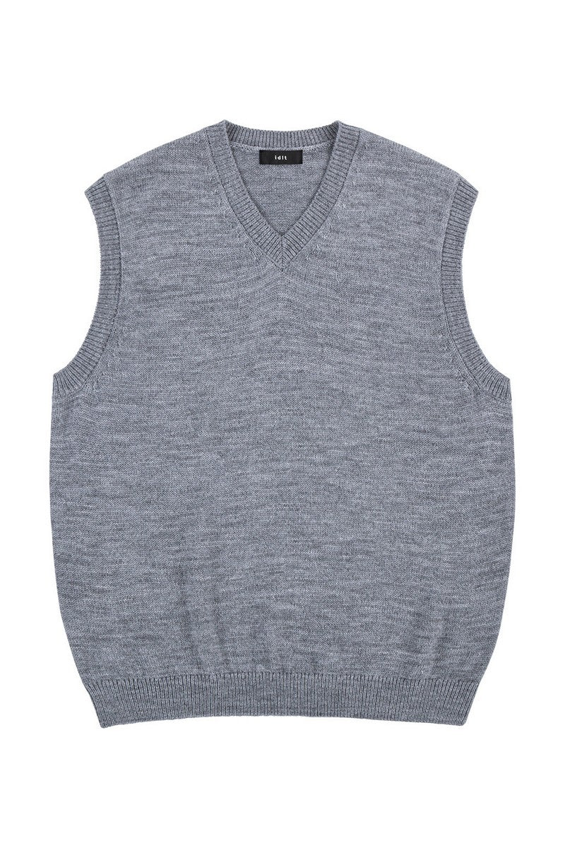 Wool Blend Knit Vest