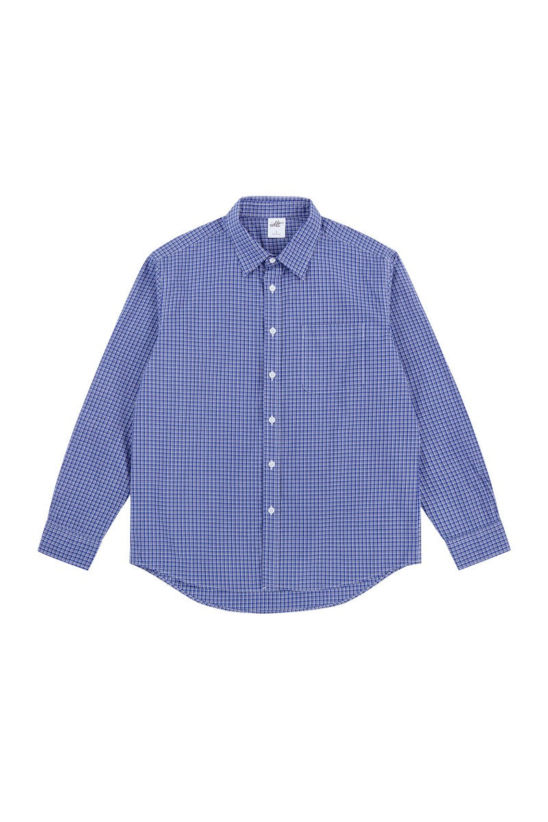 Washed Blue Check Shirt