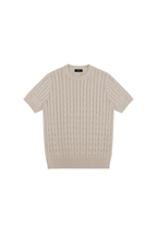 Cable Knit Crewneck T-Shirt