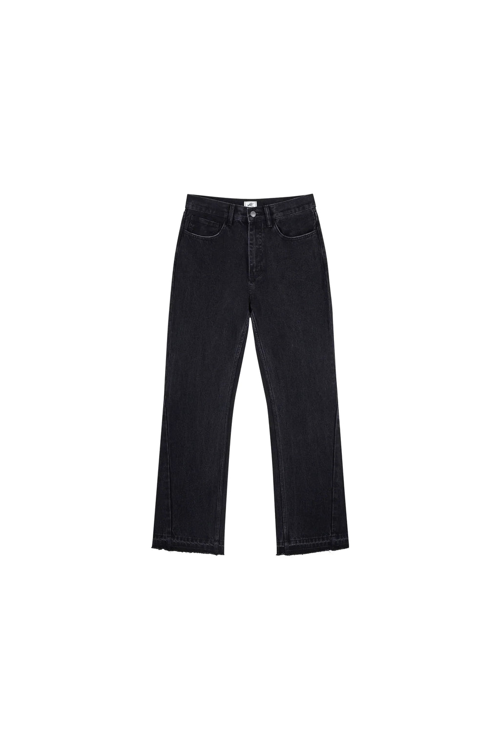 Washed Bootcut Jeans in Washed Black, front view