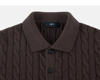 Dark Brown cardigan collar detail
