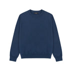 Silk Blend Crewneck Sweater in Navy, front view
