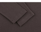 Brown waffle Henley sleeve texture