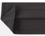 Dark Brown Henley bottom hem detail