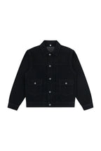 Cropped Denim Jacket in Black, front