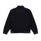 Cropped Denim Jacket in Black, back