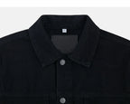 Point collar and button closure