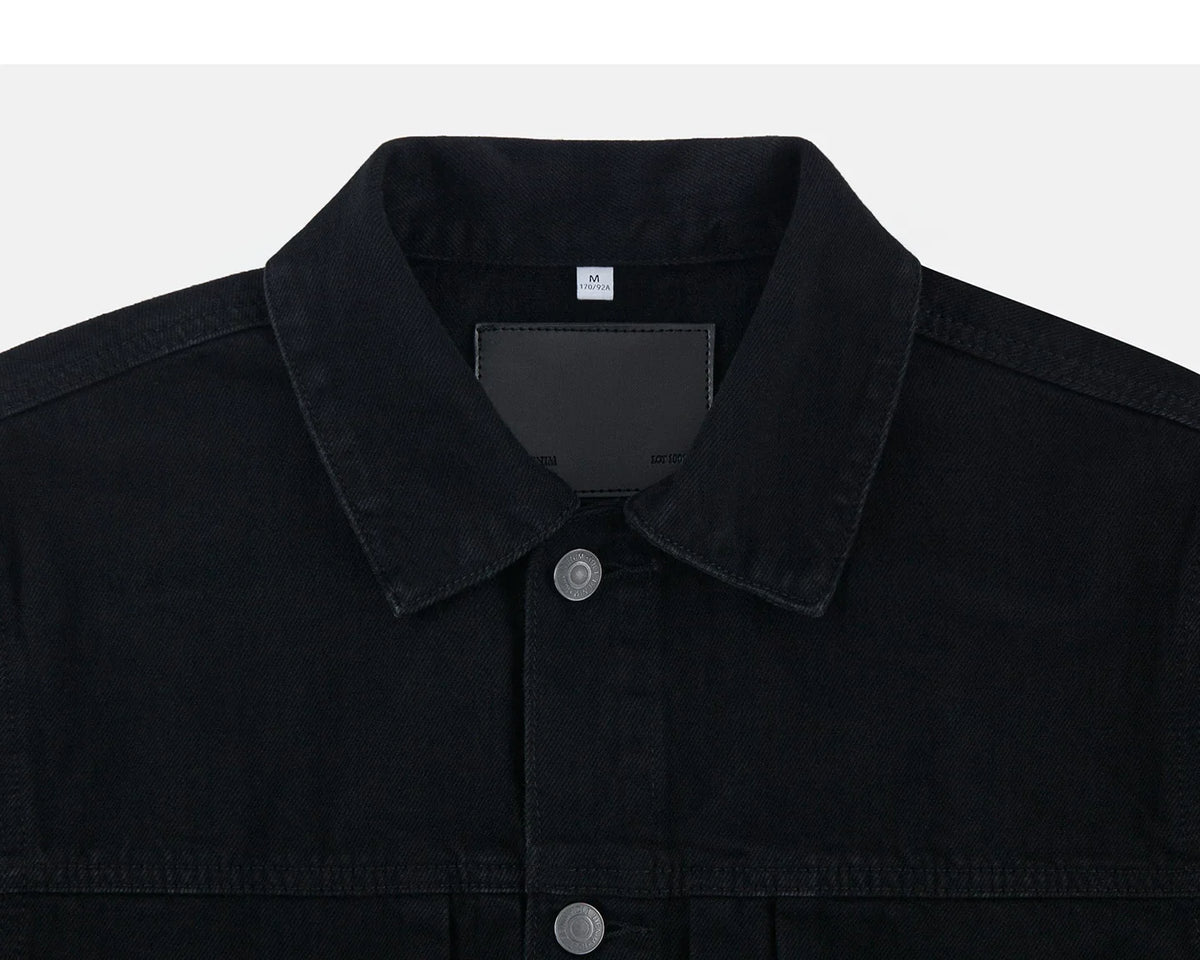 Point collar and button closure