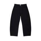 Relaxed Curved Leg Jeans in Washed Black, front view