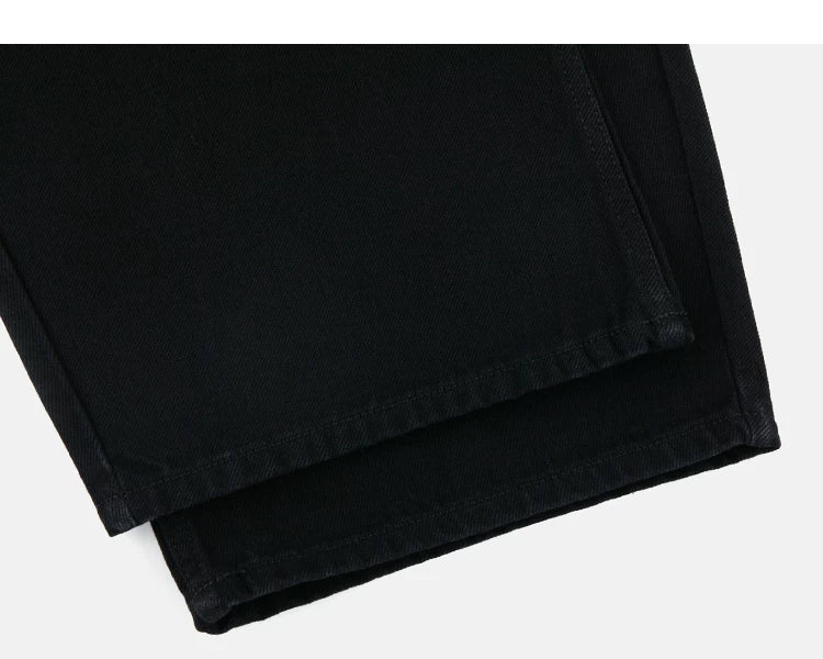 Washed Black denim hem detail