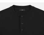 Henley neckline in Black