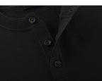Three-button placket in Black