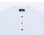 Henley neckline in White