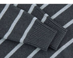 Ribbed cuff in Black/Grey