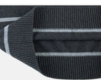 Hem and knit texture in Black/Grey