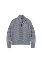 Cable Knit Half Zip Sweater