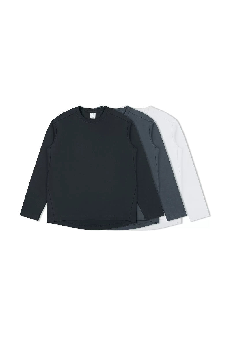 Structured Cotton Long Sleeve Tee