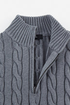 Cable Knit Half Zip Sweater