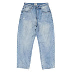 Adjustable Waist Straight-Leg Jeans