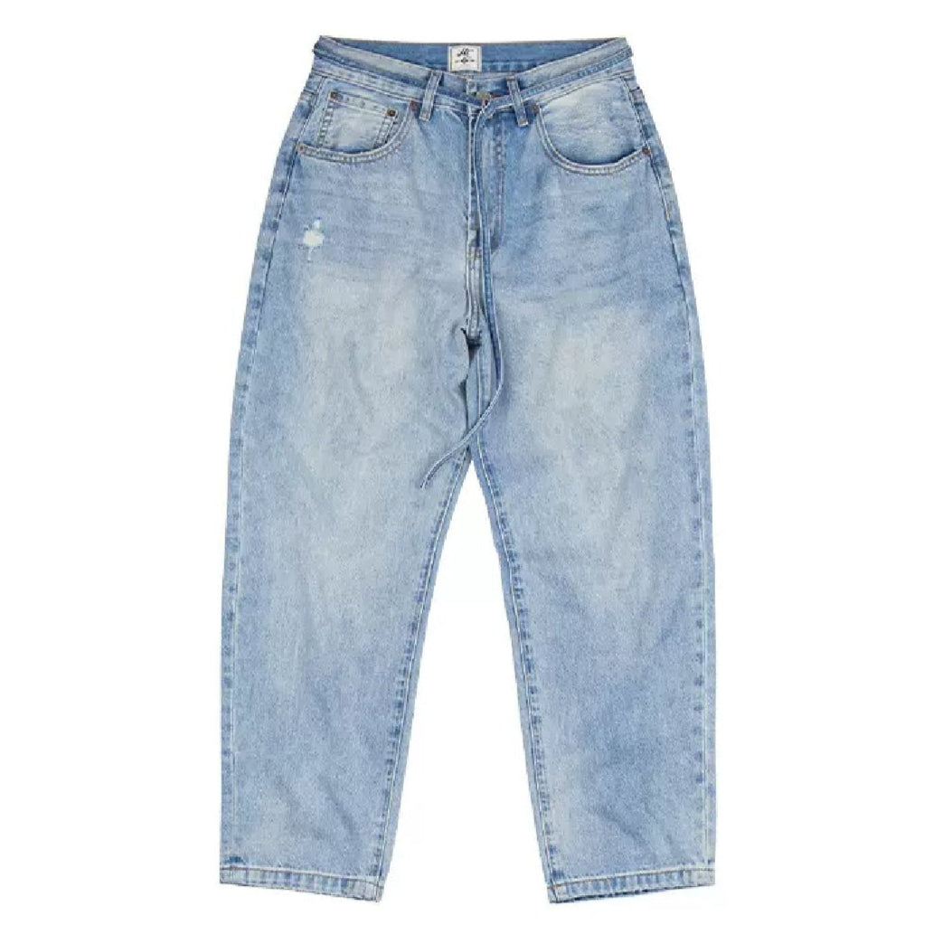Adjustable Waist Straight-Leg Jeans