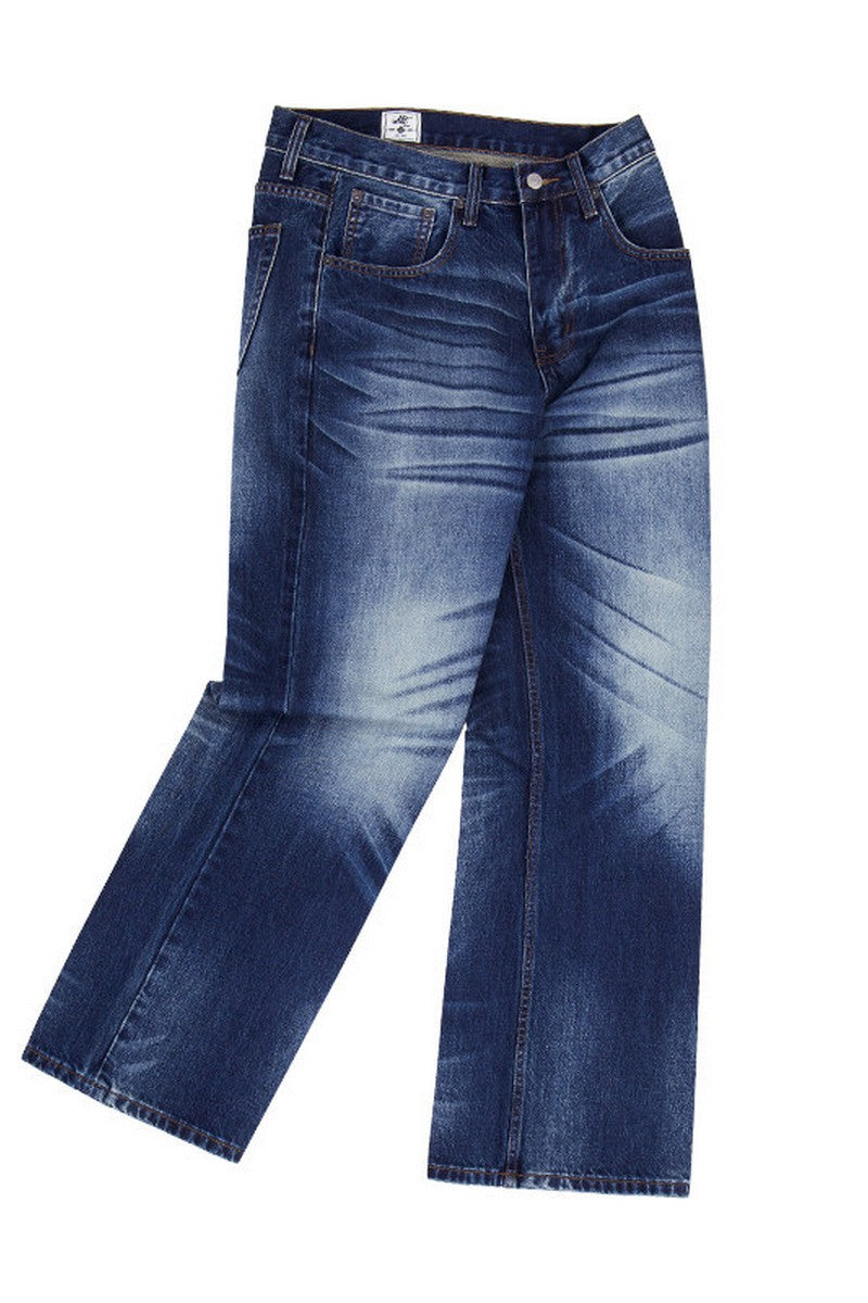 Laser-Washed Flare Jeans