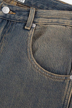 Washed Flare Work Jeans