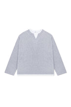 Waffle Layered Henley Long Sleeve