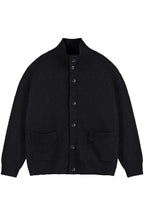 Wool Knit High Neck Cardigan