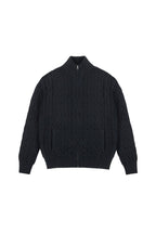 Cable Knit Zip Cardigan