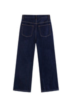 Raw Washed Flared Jeans