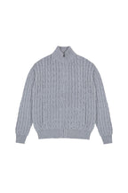 Cable Knit Zip Cardigan