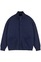 Wool Knit High Neck Cardigan