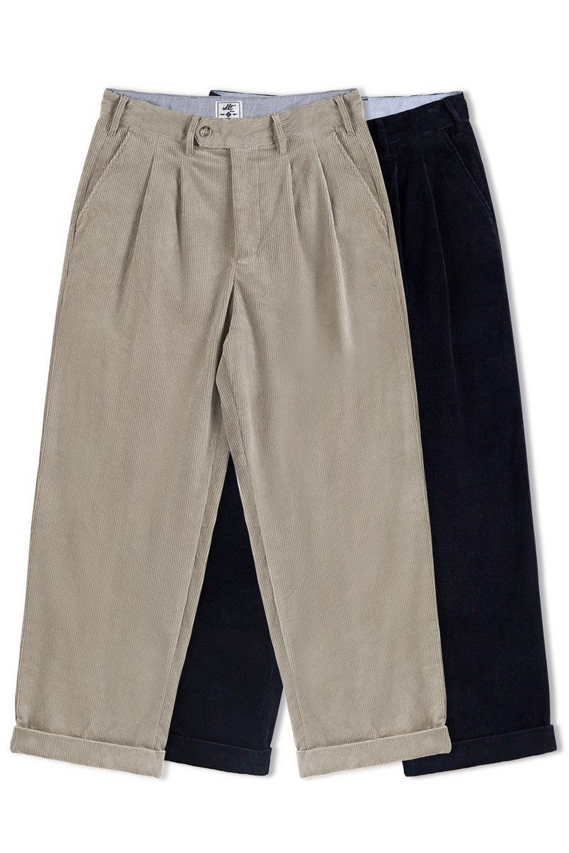 Corduroy Pleated Wide Leg Pants
