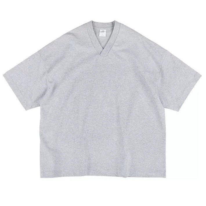 Oversized Heavy Cotton V-Neck Tee