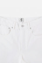 White Flare Washed Jeans