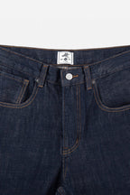 Washed Straight Leg Raw Jeans