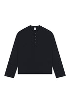 Boxy Henley Long Sleeve Tee