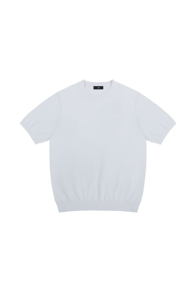 Silk Blend Knit T-Shirt