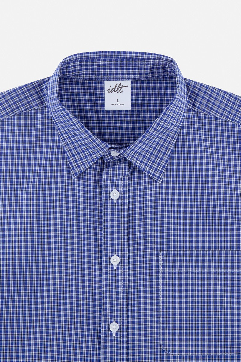 Washed Blue Check Shirt