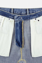 Washed Blade Cut Jeans