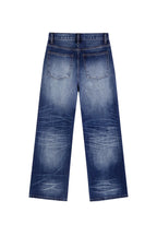 Laser-Washed Flare Jeans