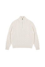 Cable Knit Half Zip Sweater