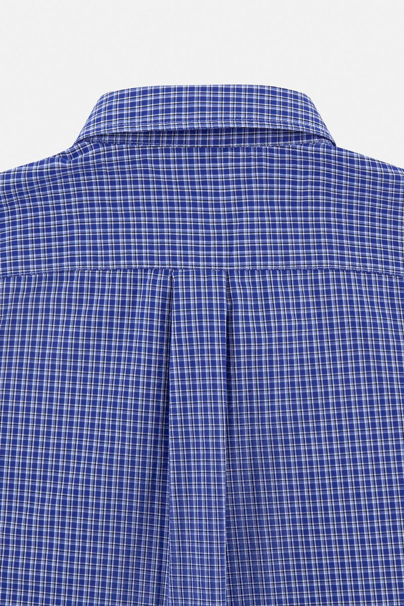 Washed Blue Check Shirt
