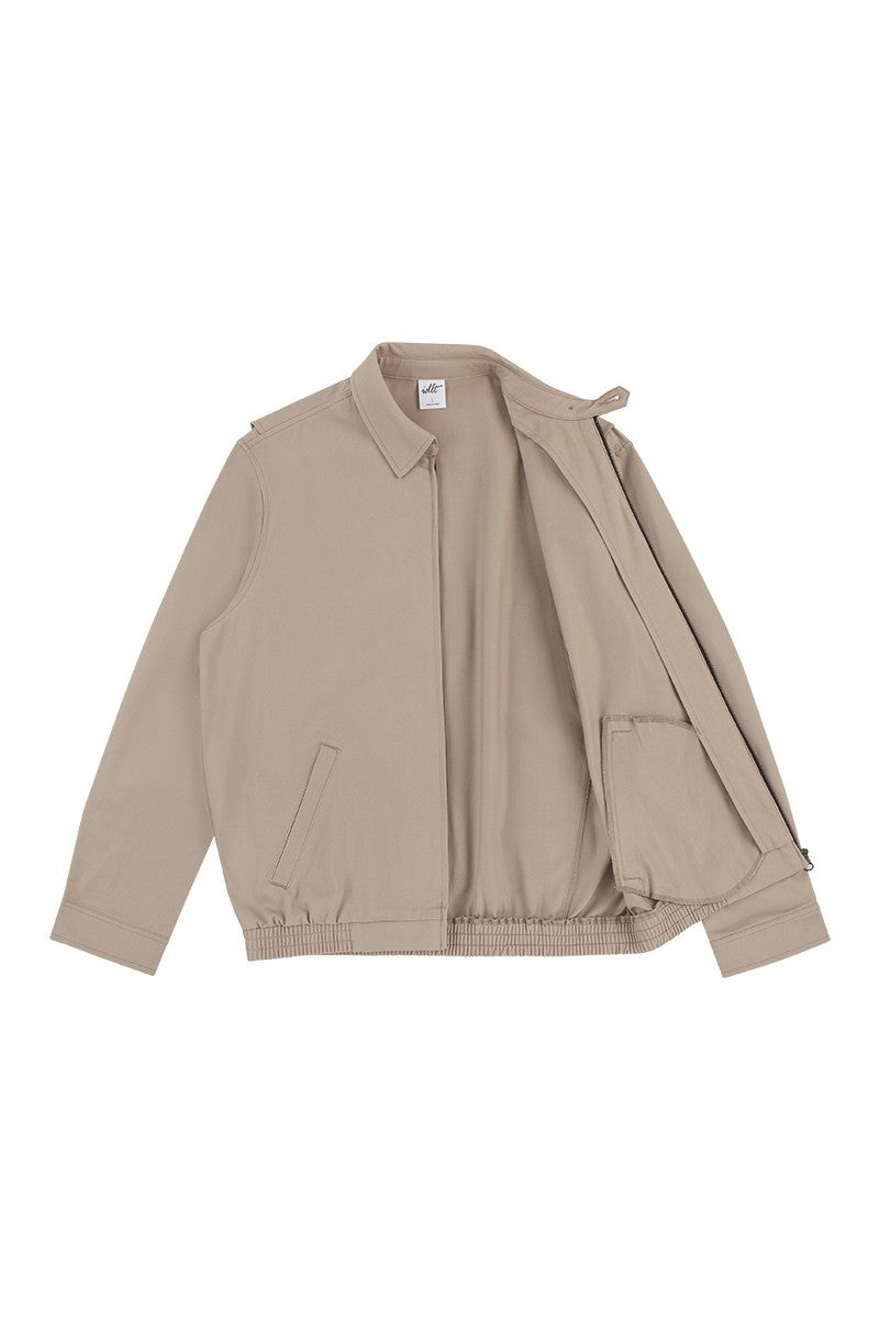 Relaxed Twill Zip Jacket