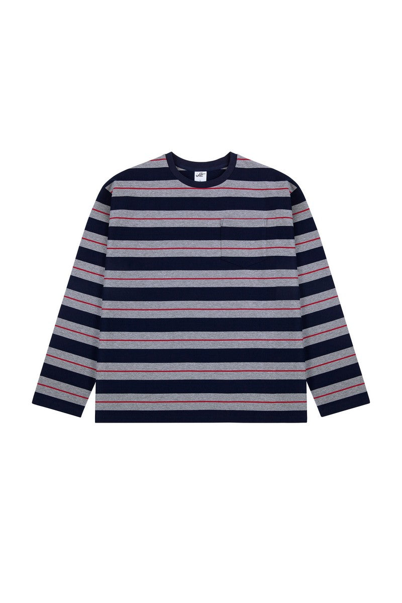 Heavyweight Striped Pocket Tee