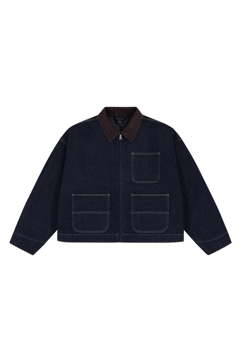 Boxy Denim Utility Jacket