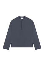 Boxy Henley Long Sleeve Tee