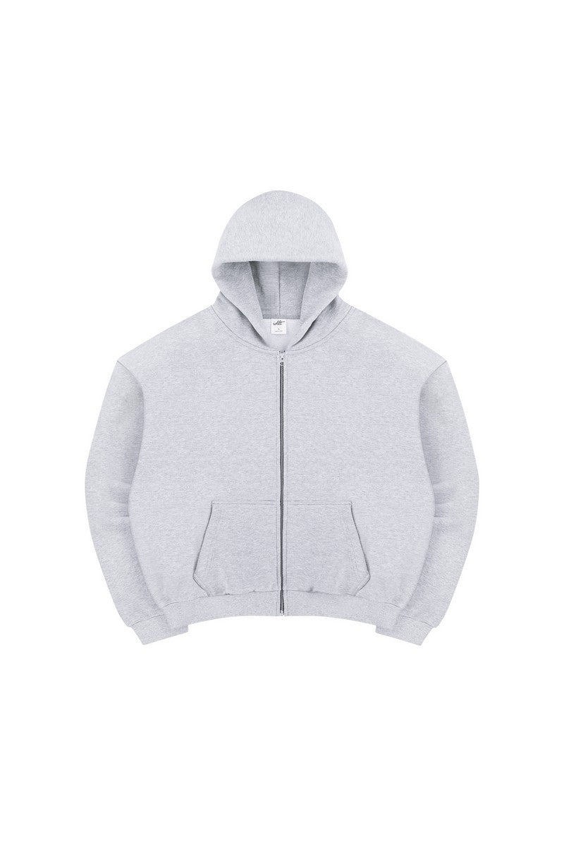 Padded Shoulder Fleece Zip Hoodie