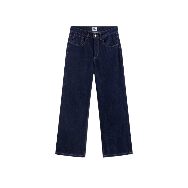 Raw Washed Flared Jeans