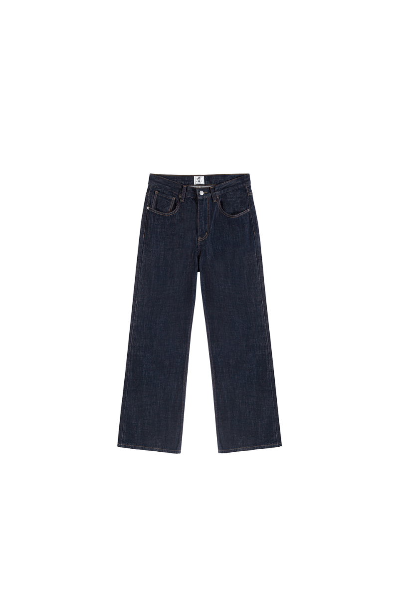 Washed Flared Vintage Raw Jeans